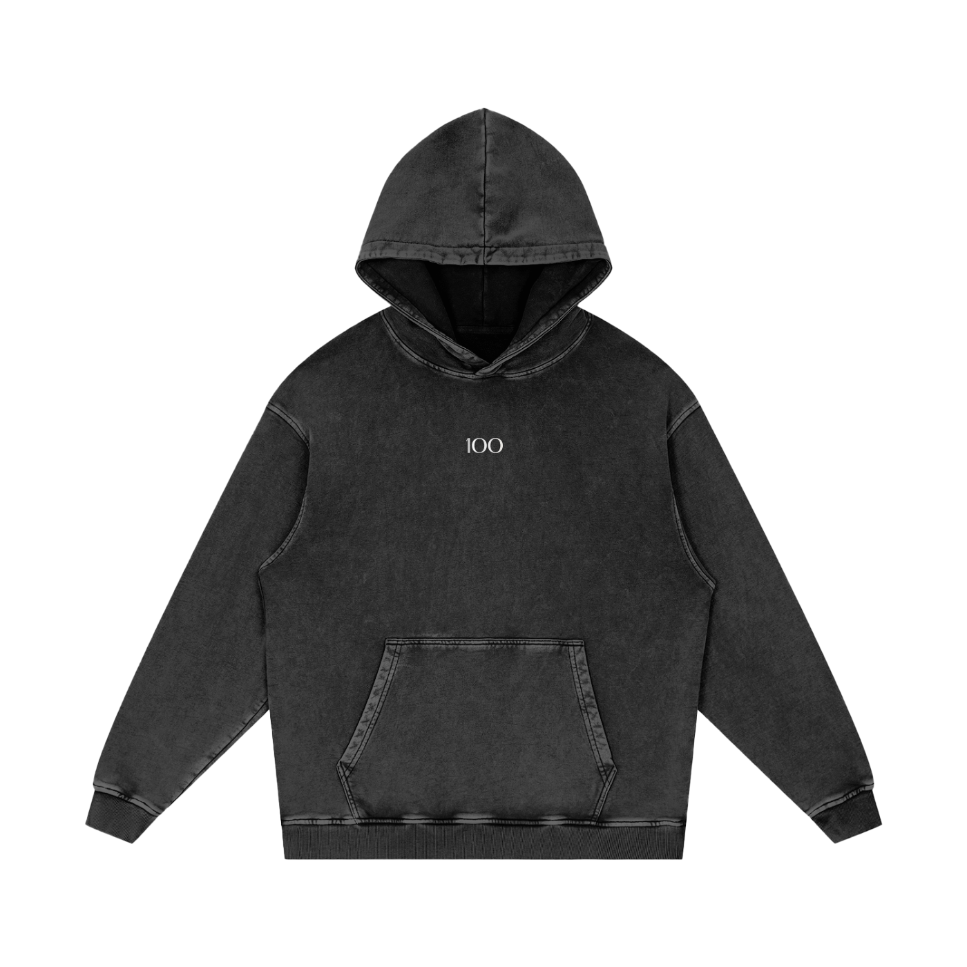 100 Day Snow Washed Loose Fit Hoodie